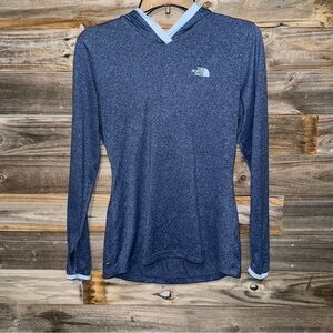 The North Face Reactor FlashDry Pullover Hoodie S Blue Lightweight Active Jersey